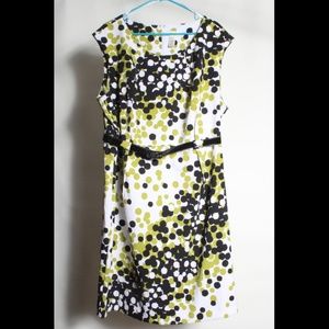 Dot Pattern Belted Dress (Emma & Michele)
